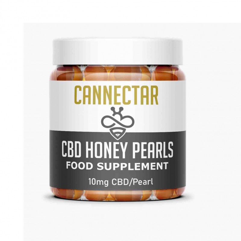 CBD Honey Pearls from CBD UK combine Quality CBD Extract and Multi-Flower Honey - 10 Calories Each - Amazing Taste