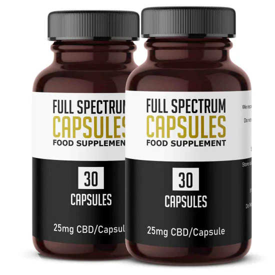 25mg Full Spectrum CBD Capsule Twin Pack