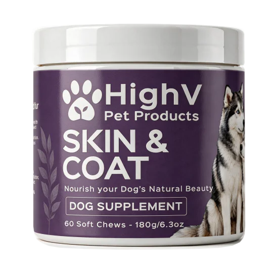 Skin & Coat Dog Treats Soft Chews for Healthy Skin and Glossy Coat